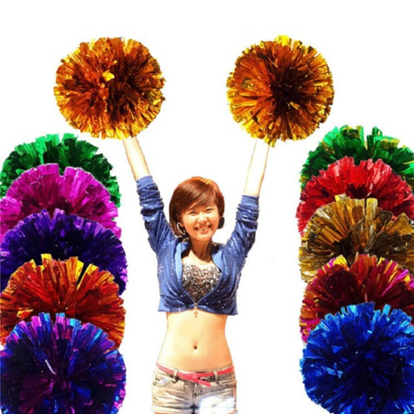 Game Cheerleader Cheerleading pom poms Cheerleading pompoms cheer pom majorettes hand flower aerobics balls sports items (70gA pair)