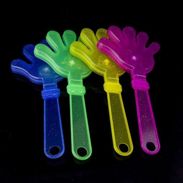 Customized LOGO printing Plastic Hand clapper with LED light Noise Maker clap toy cheer leading Baby Kid Pet Toy