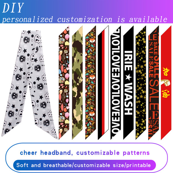 Cheer headband printed custom LOGO words Favorite picture Name sports headband advertising Mountain climbing Team sports