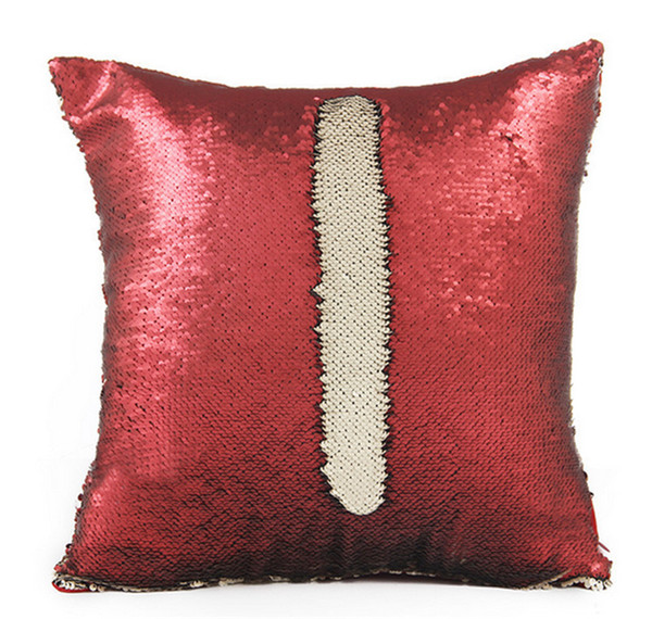 Sequin PillowCase Sequins Cushions Cover Reversible Pillow Covers Sofa Car Cushion for Office Home Decoration Free Shipping