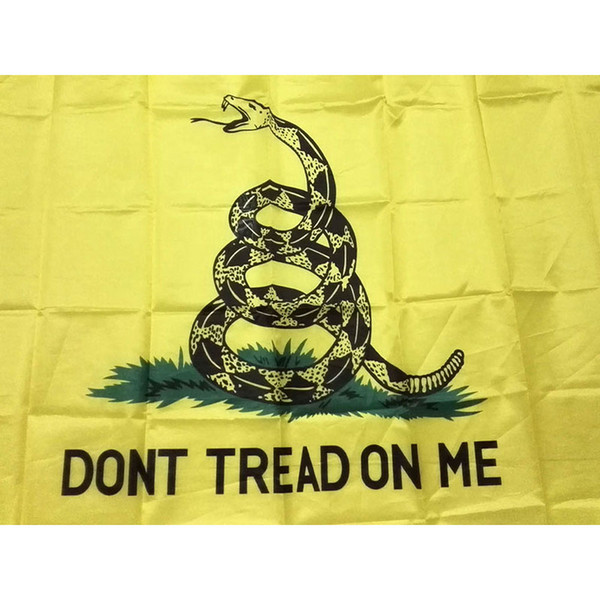 Outdoor Stardard Size 3 x 5 Feet 150x90cm Dont Tread on Me Gadsden Flag 3*5 feet (yellow)