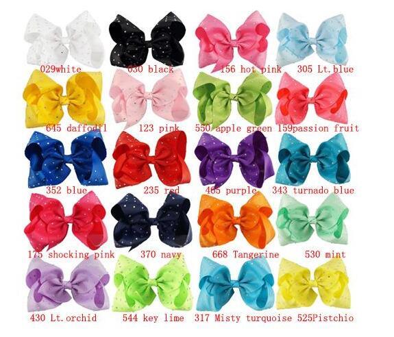 Cheerleading 8 Inch JOJO Rhinestone Hair Bow With Clip For School Baby Children Pastel Bow 10 Style Option