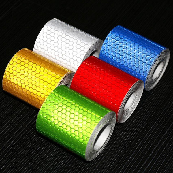 10pcs 5cmx3m Car Reflective Material Tape Sticker Automobile Motorcycles Safety Warning Tape Reflective Film Car Stickers Car-Styling