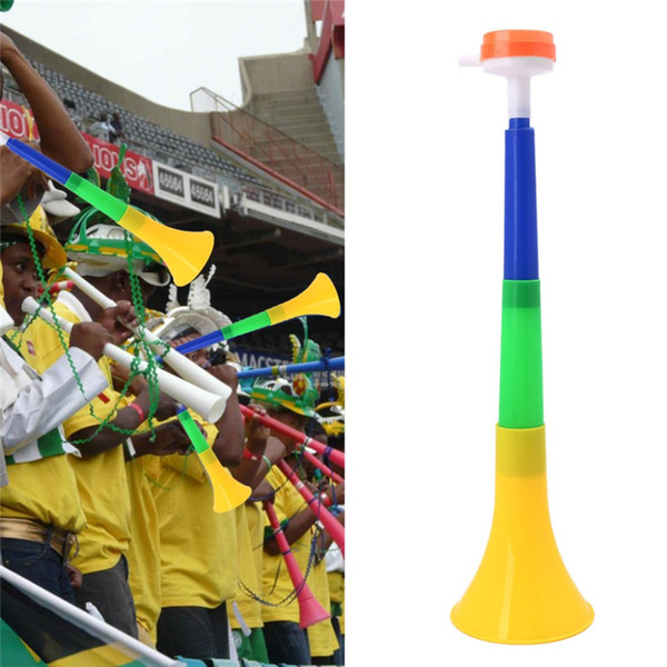 Soccer Fans Plastic Ornaments World Cup Fans Souvenir Cheer Horn World Cup Trumpet Horn 58cm color three-section large trombone Random Color