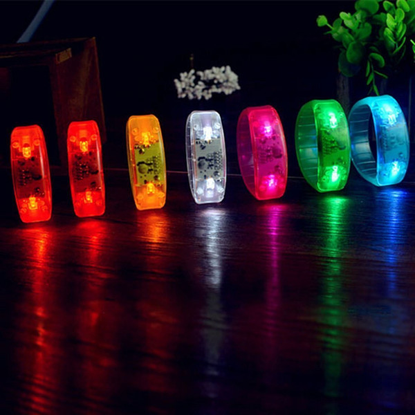 Music Activated Sound Control Led Flashing Bracelet Light Up Bangle Wristband Club Party Bar Cheer Luminous Hand Ring Glow Stick Night Light