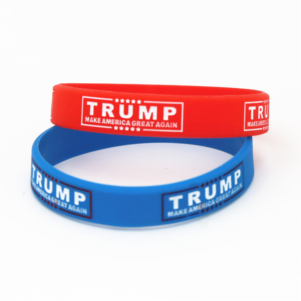 TRUMP Make America Great Again Letter Silicone Wristband Rubber Bracelet Donald Trump Supporters Wristband Bracelets MMA1909