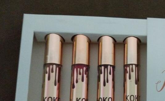 cheapest Cheerleading koko collection lip kit lip stick 4pcs per set lipgloss good quality drop shipping