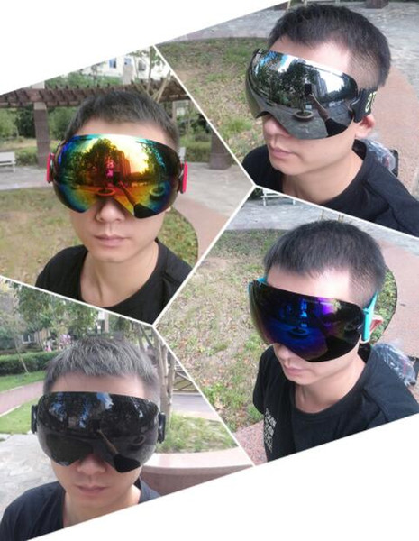 Top Large sphere single layer anti fog frameless ski glasses card nearsighted ski glasses export men women training yakuda's store exercise