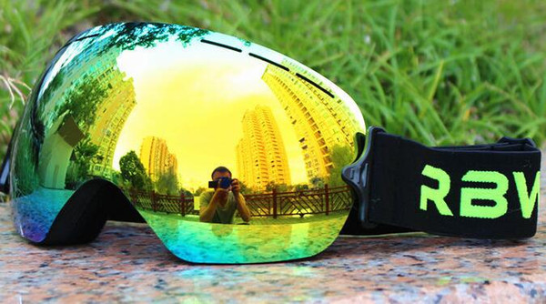different 2022fitness Large sphere double layer anti fog rimless ski glasses sports card myopia ski glasses for men women yakuda training