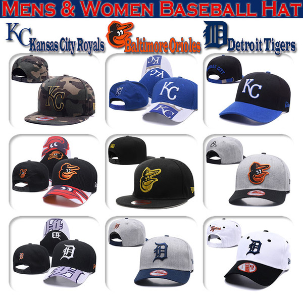 Mens & women Kansas City # Baltimore # Detroit High quality knit Baseball cap Royals & Orioles & Tigers Baseball Hat