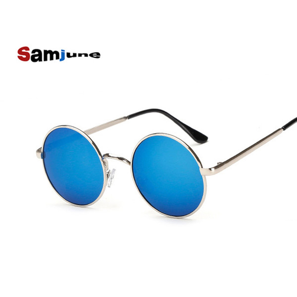 Samjune Nieuwe Merk Designer Klassieke Gepolariseerde Ronde Zonnebril Mannen Kleine Vintage Retro John Lennon Glazen Vrouwen Eyewear