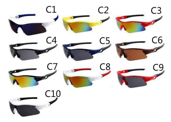 hot outdoor eyewear Only SUN glasses 10 colors sunglasses men Bicycle Glass NICE sports sunglasses Dazzle colour glasses A+++ free shipping