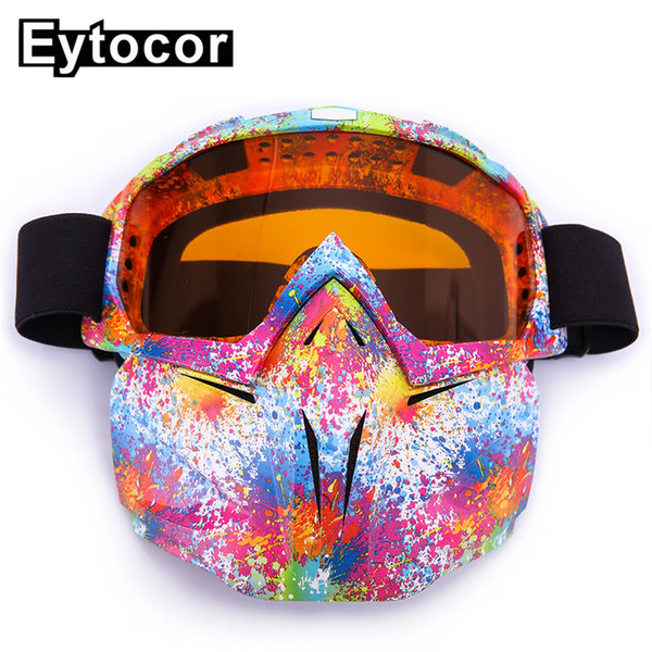 EYTOCOR Dusproof Anti-UV Motorcycle Goggles Helmet Glasses Dirt Bike Racing Google Glasses Men Women ATV Dirt Bike Goggles Gafas