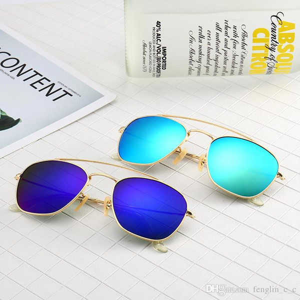 New R B 1809 Types Glass Sunglasses Metal Men's and Women's Colorful Film Sunglasses Trendy Street Goggles