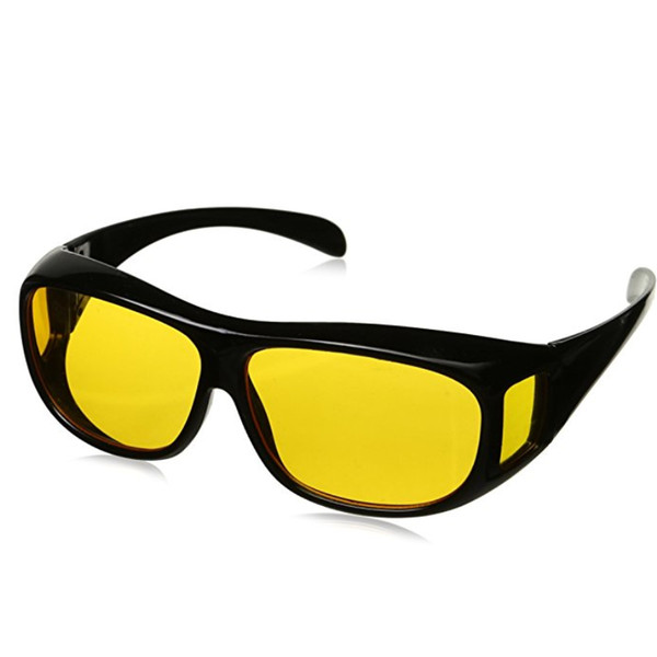 Fashion HD Night Vision Driving Sunglasses Yellow Lens Over Wrap Glasses Dark Driving Protective Goggles Anti Glare Outdoor Eyewear