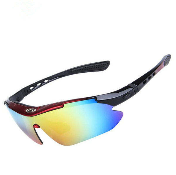 Fashion Cycling Glasses Outdoor Sports Sunglasses Cycling Sunglasses Goggle Lens Women Men Interchangeable 5 Lens Bicycle Glasses With Box