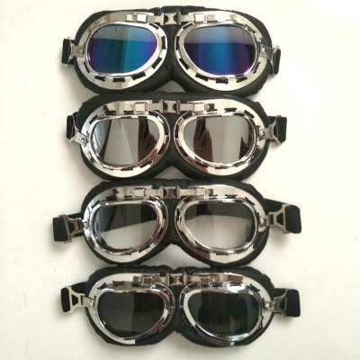 Retro Motorbike Motocross Helmet Pilot Goggles Jet Aviator Vintage Wwii Pilot Goggles Motorcycle Scooter Glasses UV For Helmet