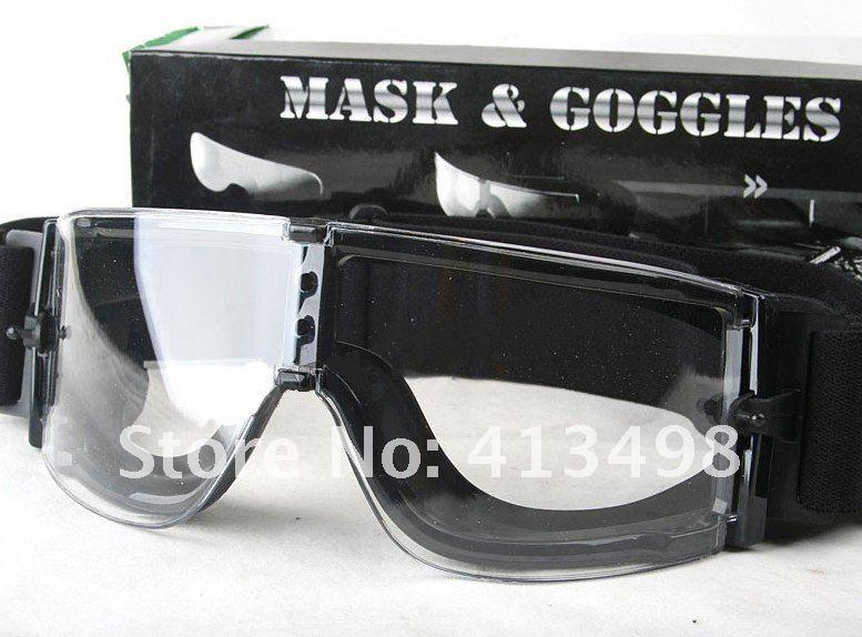 Tactical X800 SWAT Goggles Protection Glasses 3 Lens (X800-3-BK)