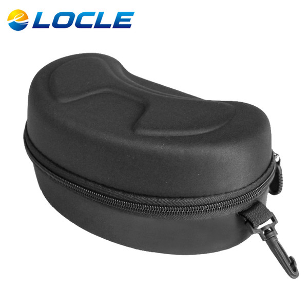 Wholesale- LOCLE Ski Goggle Glasses Protector Box Motocycle Glasses Case EVA Zipper Hard Case Box