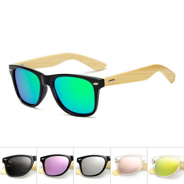 Wooden Polarized Sunglasses Bamboo Legs Fashion Sunglasses Outdoor Riding Glasses Men And Women Sunglasses 17 Color MMA1840