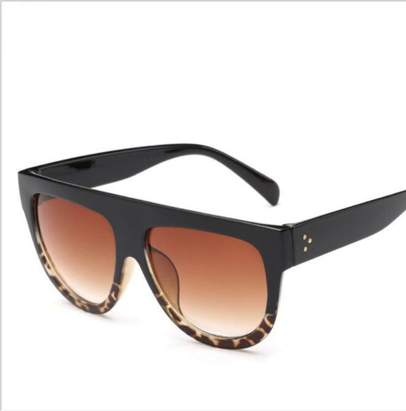 Big Frame Leopard Sunglasses Women/Men Gradual Lens Lady Sun Glasses Big Classic Retro Outdoor drive sunglasses LJJK1555