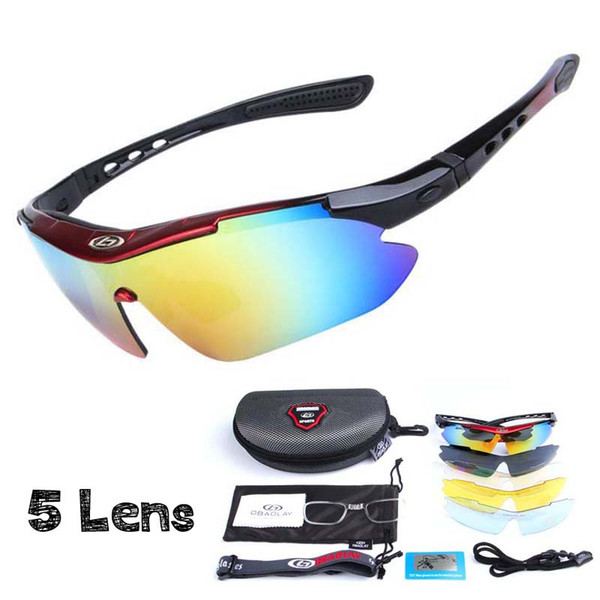 Hot Outdoor Sport Polarized Cycling Sun Glasses Outdoor Sports Bicycle clismo Road Bike MTB Sunglasses Goggles Eyewear 5 Lens