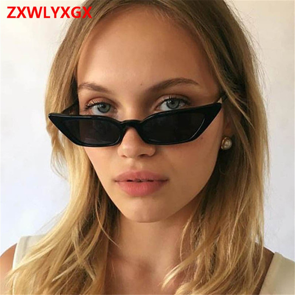 ZXWLYXGX 2018 new fashion sunglasses sunglasses ms.man retro colorful transparent small colorful CatEye Sunglasses #16270