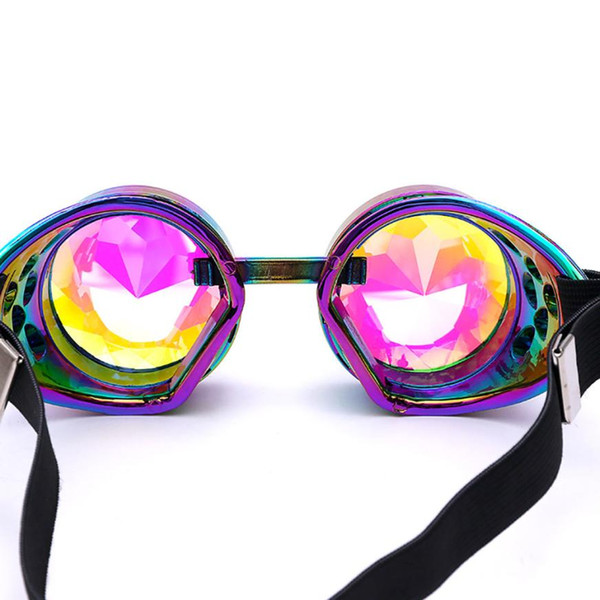 Multicolor Kaleidoscope Glasses Rave Festival Party EDM Sunglasses Diffracted Lens Halloween carnival Sunglasses JLY0809