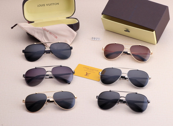 New driving Sunglasses for men women Classic Fashion design brand sunglasses plank glasses black lover sun glasses with free box 0925