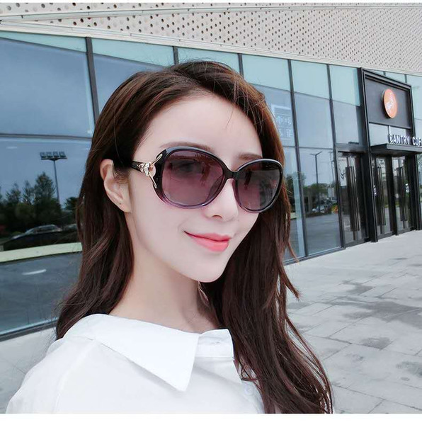 2019 fashion Fox Head designer sunglasses polarized glasses brand high quality Clover mosaic Sunglasses glasses with Fashion box
