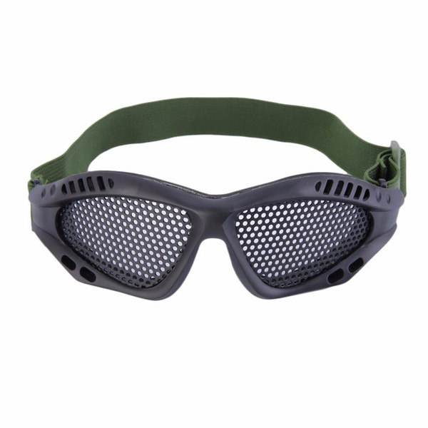 1pc Tactical Goggles Outdoor Eye Protective With Metal Mesh for CS Game Airsoft Safety Free Shipping