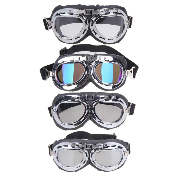 Wholesale- 2017 NEW Vintage Harley style motorcycle gafas motocross moto goggles Scooter Goggle Glasses Aviator Pilot Cruiser