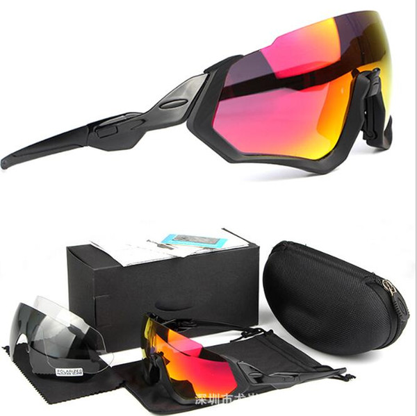 Flight Jacket Cycling Eyewear OO9401 Men Fashion Polarized TR90 Sunglasses Outdoor Sport Running Glasses 3 lens outdoor cycling sunglasses