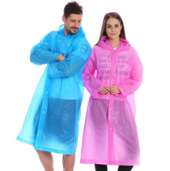 Thicken EVA Waterproof Frosted Transparent Raincoat Fashionable Rainwear Rain Coat Jacket Clothes Rain Gear Transparent raincoat #yy01