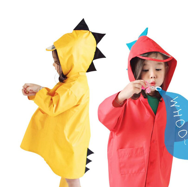 Cute Outdoor Waterproof Raincoat Small Dinosaur Polyester Baby Rain Coat Children Windproof Poncho Boys Girls Rain Wear