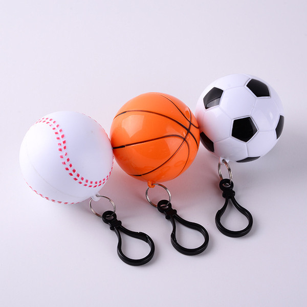 Football Basketball Baseball Spherical Raincoat Plastic Ball Key Chain Disposable Portable Raincoats Rain Covers Travel Tour Trip Rain Coat