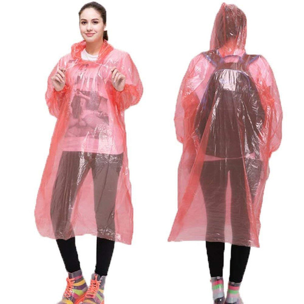 Hot Rain Cover Set Outdoor Tourist Thickened Disposable Raincoat Set(Raincoat*1+Rain Pants*1+Shoe Cover*1) For Travel Camping Hiking