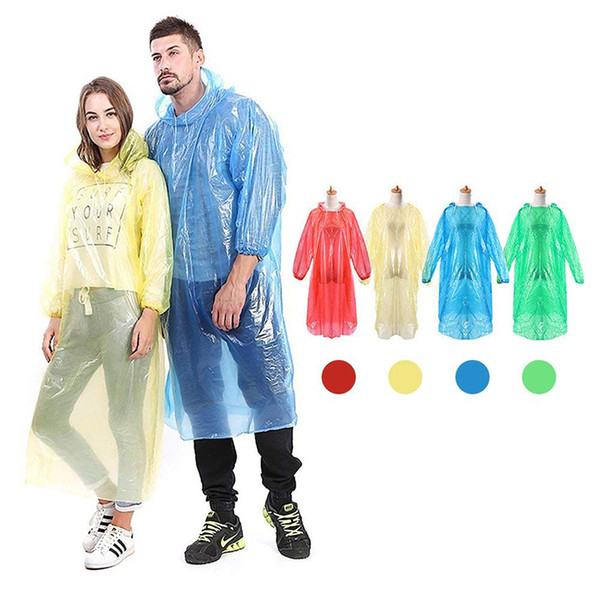 Hot Sell Disposable Rain Cover Set Outdoor Thickened Disposable Raincoat Set(Raincoat*1+Rain Pants*1+Shoe Cover*1) For Travel Camping Hiking