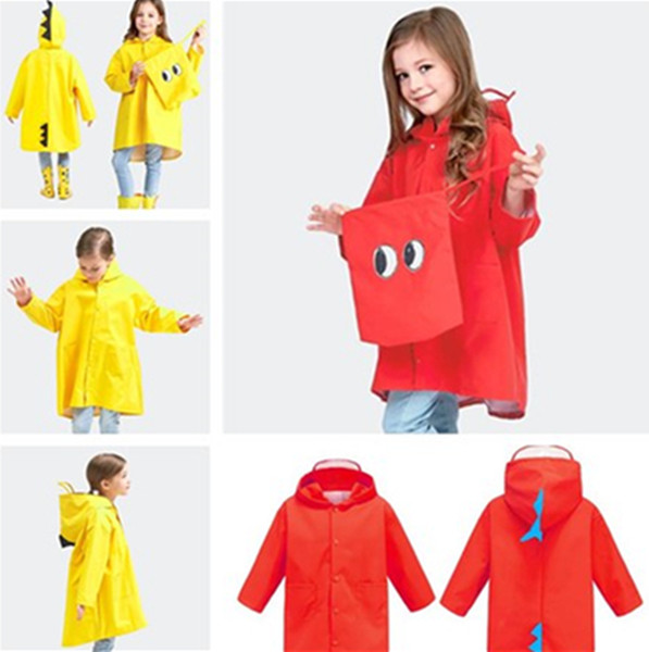 New Spring Children's rain wear odorless kindergarten boys and girls lovely little dinosaur Pupils Raincoats Rain Wear T7I5044