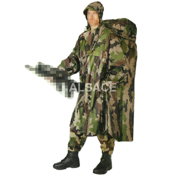 French CE camouflage outdoor poncho/ RIPSTOP