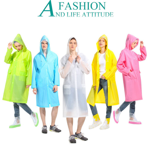 best rain coat Adult long travel outdoor fashion men and women light eva transparent matte rain coat for man /woman