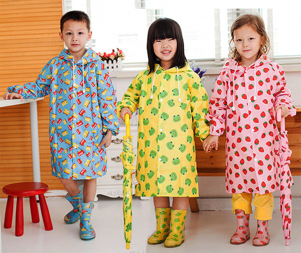 Children Raincoat Kids Cute Capa De Chuva Infantil Waterproof Child Rain coat Cover Poncho Rainwear Hooded Impermeable