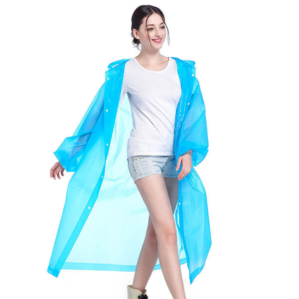 Fashion Raincoat Adult Hiking Outdoors Fishing Raincoat EVA Plastic Environmental Protection Poncho Rain Coat Ladies Raincoat