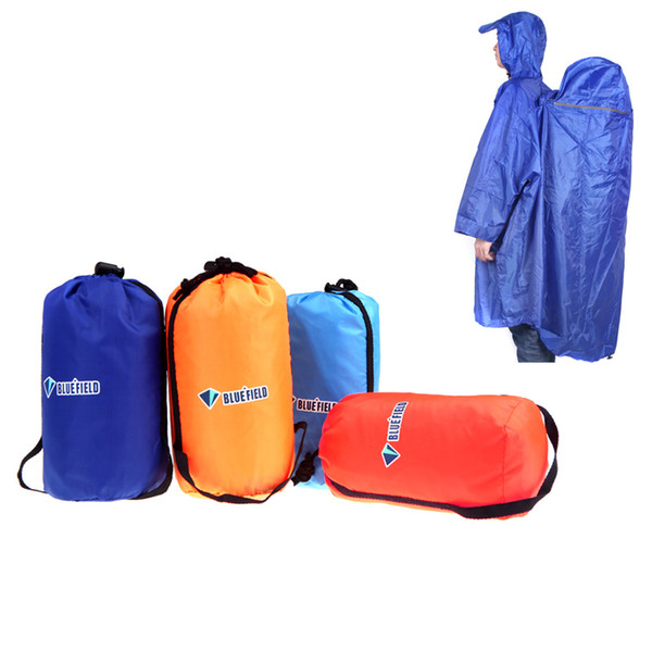 BlueField Backpack Cover One-piece Raincoat Poncho Rain Cape Outdoor Hiking Camping Raincoat Unisex