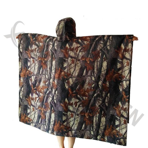 3in1 Outdoor Military Camouflage Raincoat Rainwear Poncho Backpack Rain Cover Waterproof Tent Mat Hunting Camping Picnic mats