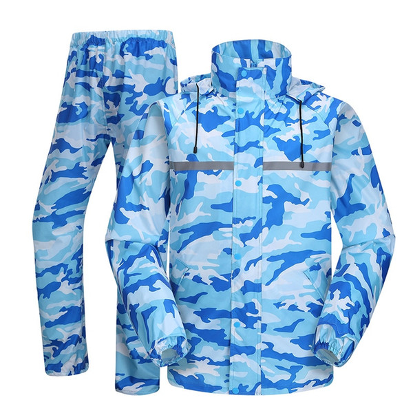 New outdoor rainproof camouflage raincoat rainwear for Men and Women waterproof rainsuit rainwear rain poncho coat pant suit #319620