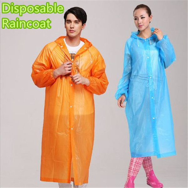 Wholesale One-time rain coat rainwear Disposable raincoat for men women Poncho 5 color unisex Travel rain coats Rain Wear out285