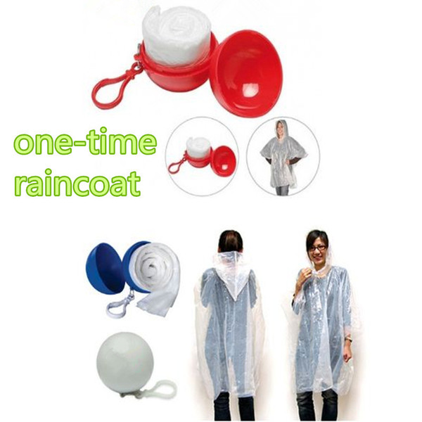 Portable Raincoats outdoor one-time ball rainwear coats men women disposable Travel Rain Coat for camping out286