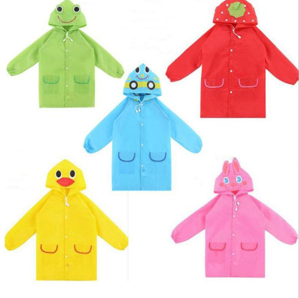 Cartoon Animal Style Waterproof Kids Raincoat For Children Rain Coat Cute Outdoor Rain Wear Student Poncho