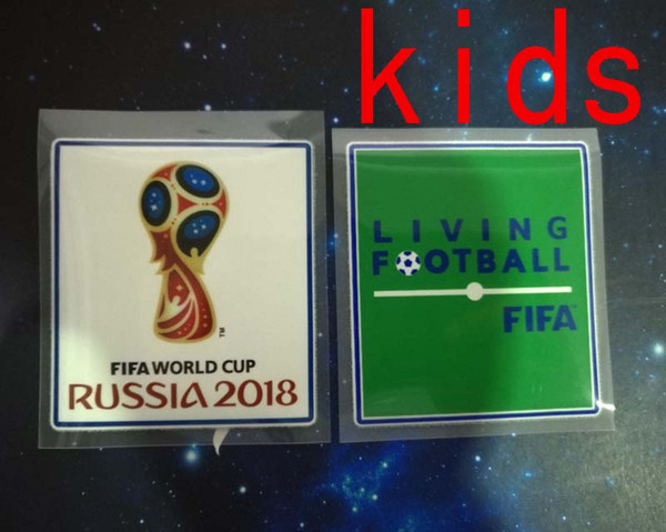 Top quality kids Patch 2018 world cup Patch Soccer Patches boys Soccer Badges Cashmere material velvet